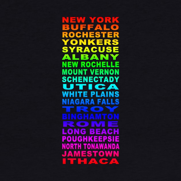 Rainbow New York Cities Bus Roll by RockettGraph1cs